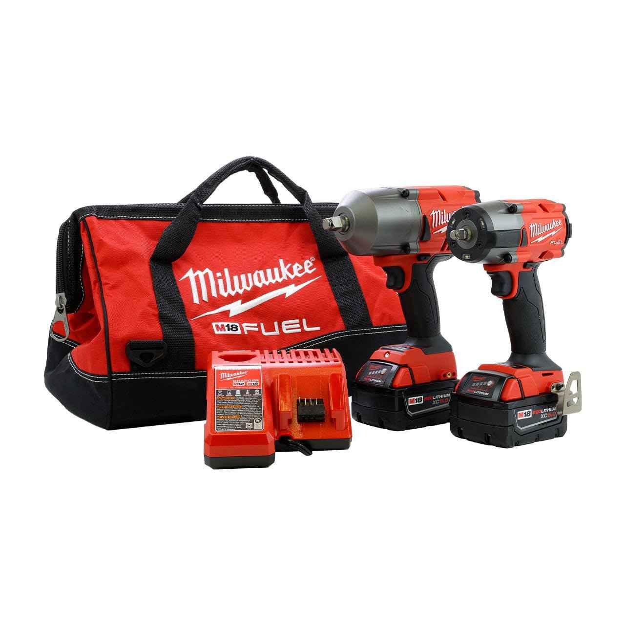 Milwaukee 2 Pc. M18 FUEL High Torque & Mid Torque Impact Wrench Auto Combo Kit - Track Minded HPDE, LLC