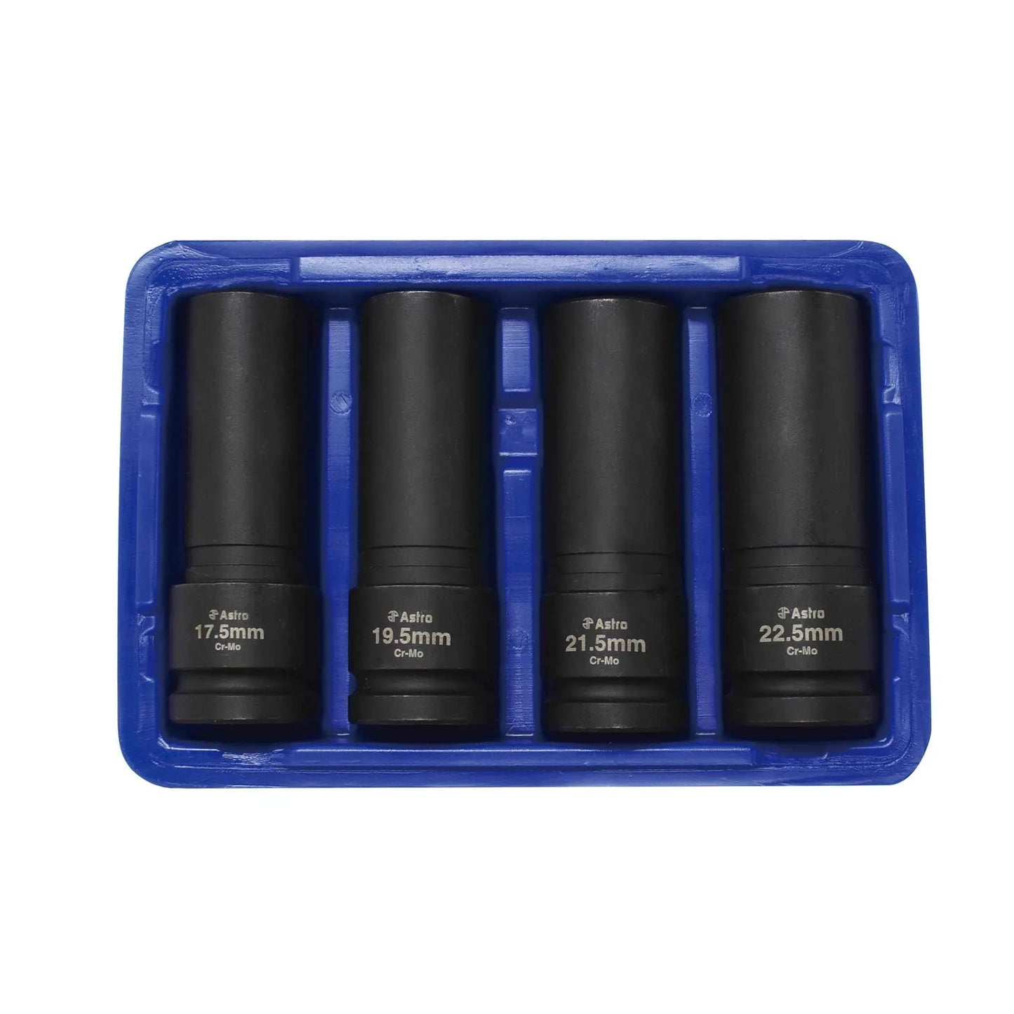 Astro Tools 78204 4-Piece 1/2" Drive 1/2 Size Thin Wall Lug Nut Socket Set - 17.5-22.5mm - Track Minded HPDE, LLC