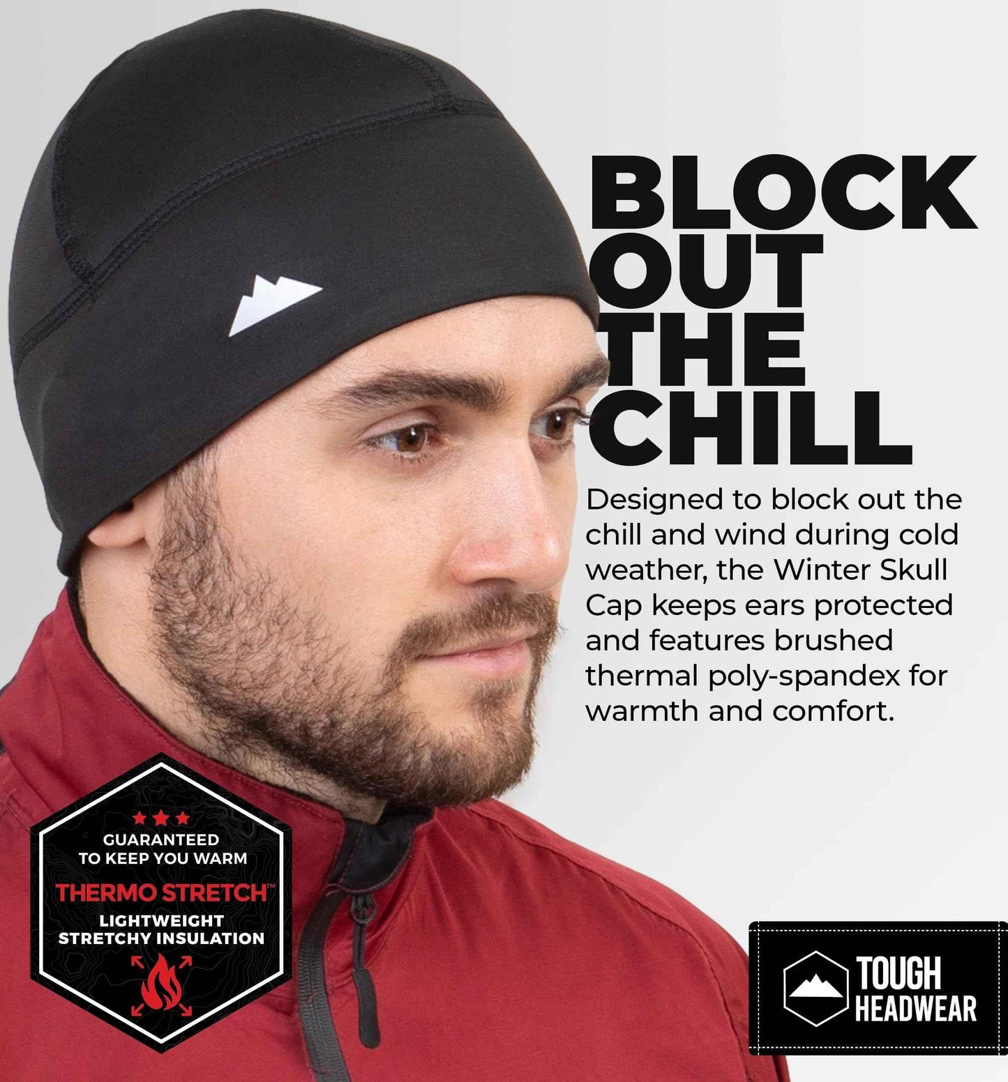Tough Headwear Skull Cap for Men - Beanie Hats - Skullcap - Skully Beanie Cap - Cooling Skull Caps for Men Locs Sweat Dreads Running - Sweat Wicking Lightweight Helmet Liner - Track Minded HPDE, LLC