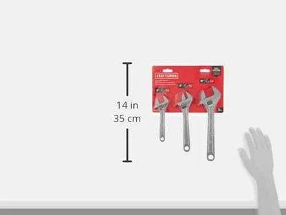 CRAFTSMAN Adjustable Wrench Set, 3-Piece All Steel, Metirc and SAE Scale (CMMT12001) - Track Minded HPDE, LLC
