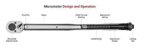 TEKTON 1/2 Inch Drive Micrometer Torque Wrench (10-150 ft.-lb.) | 24335 - Track Minded HPDE, LLC