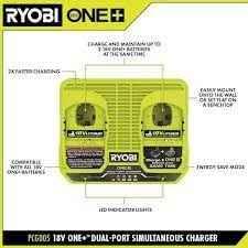 Ryobi ONE+ 18V Dual-Port Simultaneous Charger PCG005 - Track Minded HPDE, LLC
