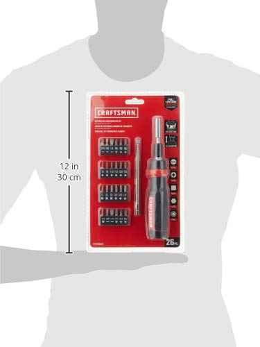 CRAFTSMAN Ratcheting Screwdriver, Multibit Set, 26-Piece (CMHT68001) - Track Minded HPDE, LLC