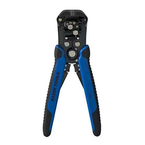 Klein Tools 80013 Wire Stripper / Ratcheting Crimper, Electrical Crimping Tool Kit with Automatic Wire Stripper and Ratcheting Insulated Terminal Crimper, 2-Piece - Track Minded HPDE, LLC