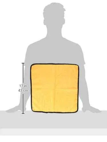 Chemical Guys MIC 506 03 Professional Grade Premium Microfiber Towels, Gold (16 Inch x 16 Inch) (Pack of 3) - Safe for Car Wash, Home Cleaning & Pet Drying Cloths - Track Minded HPDE, LLC