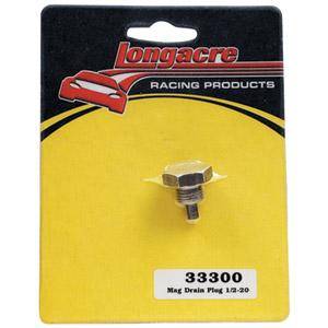 Longacre Magnetic Drain Plug - Fits 1/2"-20 Oil Pan - Track Minded HPDE, LLC