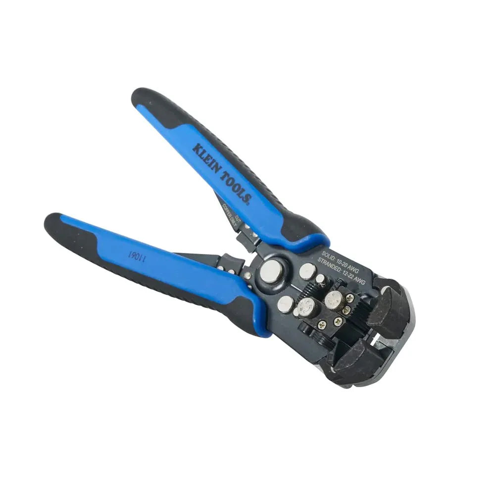 Klein Tools 80013 Wire Stripper / Ratcheting Crimper, Electrical Crimping Tool Kit with Automatic Wire Stripper and Ratcheting Insulated Terminal Crimper, 2-Piece - Track Minded HPDE, LLC
