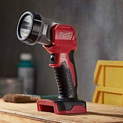 Milwaukee M18TLED-0 M18 Plastic LED Torch, Red [Energy Class A+] - Track Minded HPDE, LLC