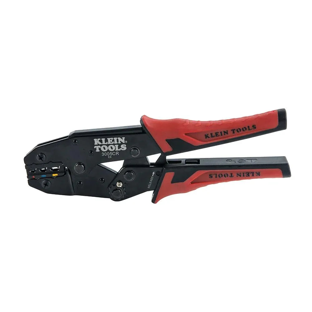 Klein Tools 80013 Wire Stripper / Ratcheting Crimper, Electrical Crimping Tool Kit with Automatic Wire Stripper and Ratcheting Insulated Terminal Crimper, 2-Piece - Track Minded HPDE, LLC