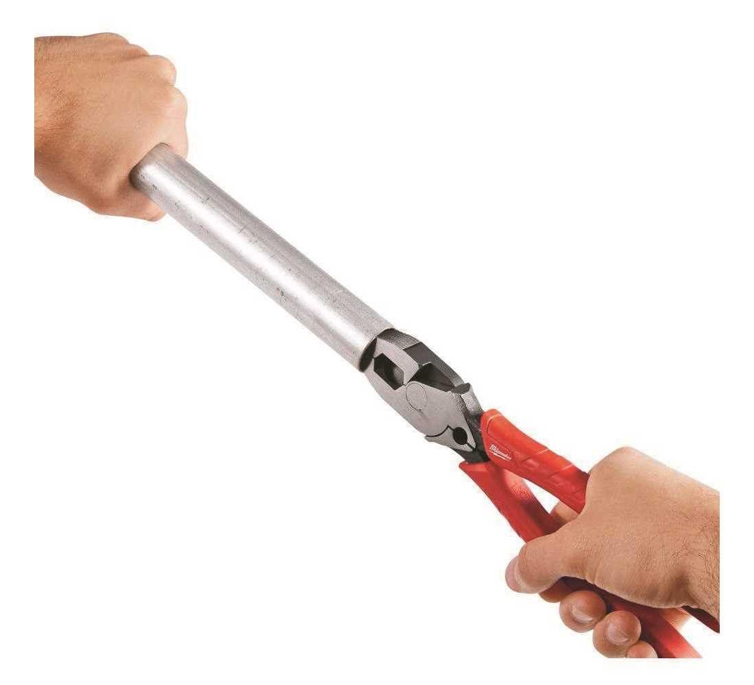 Milwaukee 48-22-6100 9 Inch Leverage Lineman Pliers w/ Crimper and Pipe Reaming Head Design - Track Minded HPDE, LLC