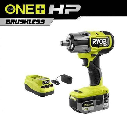 RYOBI P262K1 ONE+ HP 18V Brushless Cordless 4-Mode 1/2 in. Impact Wrench Kit w/ 4.0 Ah HIGH PERFORMANCE Lithium-Ion Battery & Charger - Track Minded HPDE, LLC