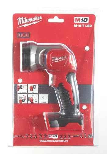 Milwaukee M18TLED-0 M18 Plastic LED Torch, Red [Energy Class A+] - Track Minded HPDE, LLC
