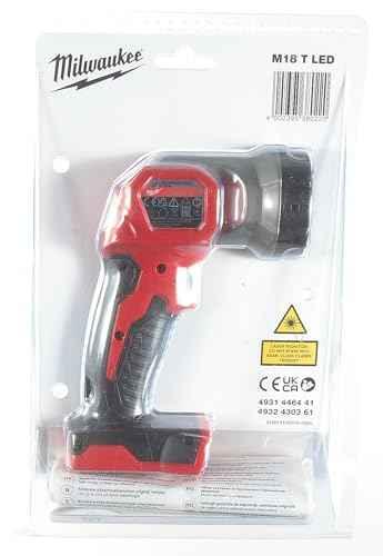 Milwaukee M18TLED-0 M18 Plastic LED Torch, Red [Energy Class A+] - Track Minded HPDE, LLC