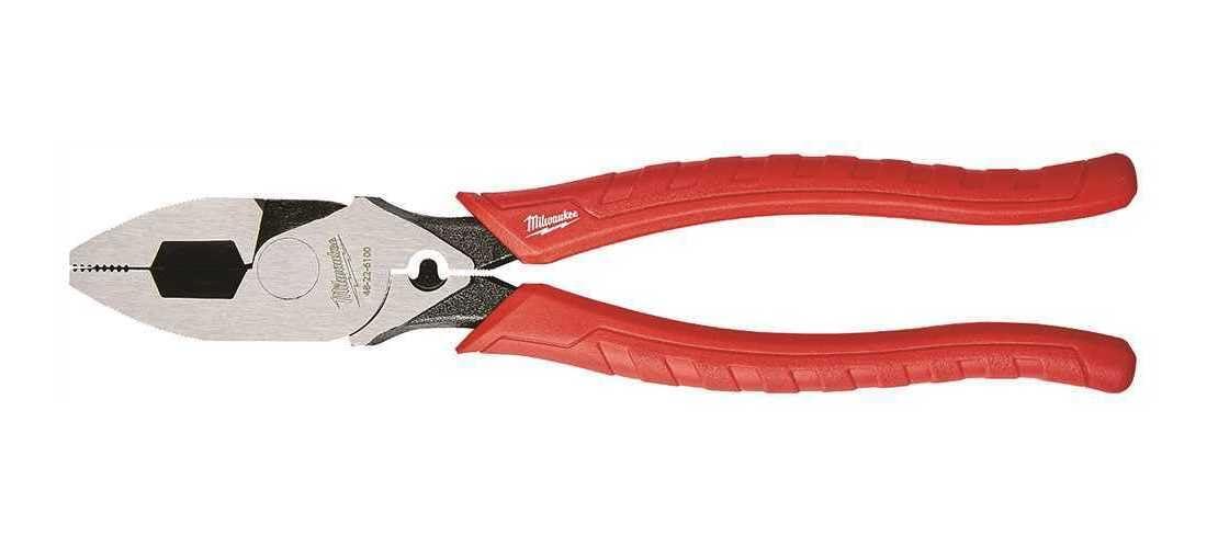 Milwaukee 48-22-6100 9 Inch Leverage Lineman Pliers w/ Crimper and Pipe Reaming Head Design - Track Minded HPDE, LLC