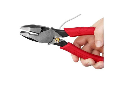 Milwaukee 48-22-6100 9 Inch Leverage Lineman Pliers w/ Crimper and Pipe Reaming Head Design - Track Minded HPDE, LLC