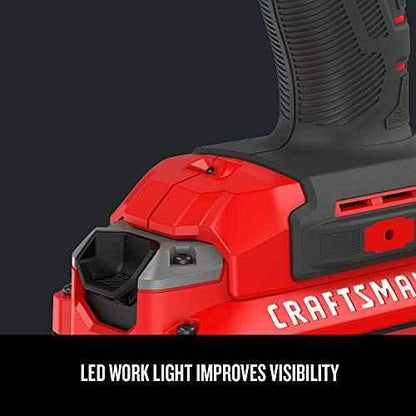 CRAFTSMAN V20 RP 1/2 inch Cordless Impact Wrench Kit, Brushless, 4Ah Battery and Charger Included (CMCF900M1) - Track Minded HPDE, LLC