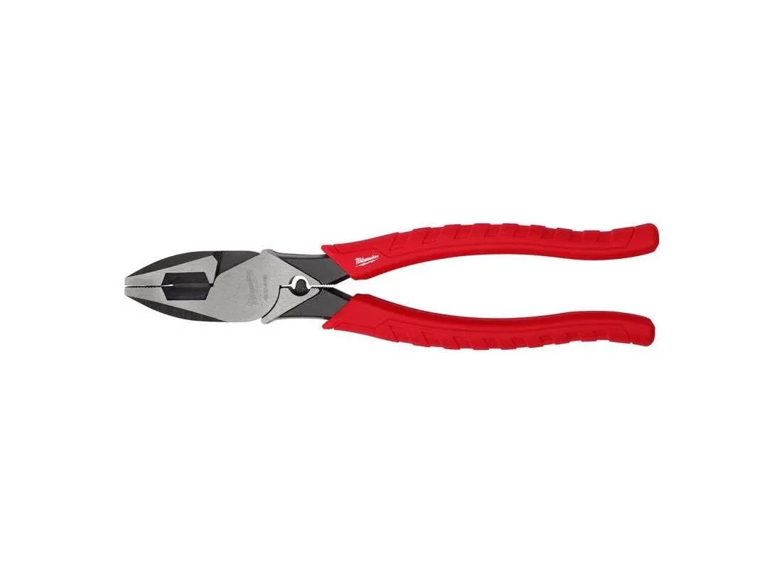 Milwaukee 48-22-6100 9 Inch Leverage Lineman Pliers w/ Crimper and Pipe Reaming Head Design - Track Minded HPDE, LLC