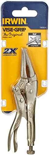 IRWIN VISE-GRIP Original Locking Pliers, Long Nose, 4-Inch (1602L3), 100mm - Track Minded HPDE, LLC