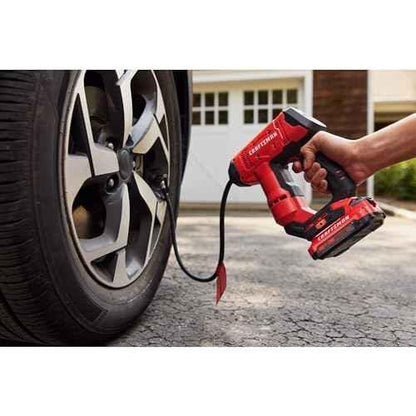 CRAFTSMAN V20 Air Compressor Portable, Cordless Tire Inflator, Up To 150 PSI Tire Pump, with Digital Pressure Gauge, Tool Only (CMCE521B) - Track Minded HPDE, LLC