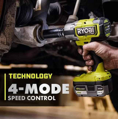 RYOBI P262K1 ONE+ HP 18V Brushless Cordless 4-Mode 1/2 in. Impact Wrench Kit w/ 4.0 Ah HIGH PERFORMANCE Lithium-Ion Battery & Charger - Track Minded HPDE, LLC