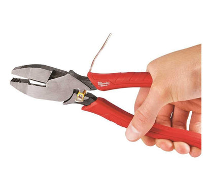 Milwaukee 48-22-6100 9 Inch Leverage Lineman Pliers w/ Crimper and Pipe Reaming Head Design - Track Minded HPDE, LLC