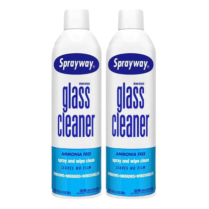 Sprayway Glass Cleaner Aerosol Spray, 19 Oz, Pack of 2 - Track Minded HPDE, LLC