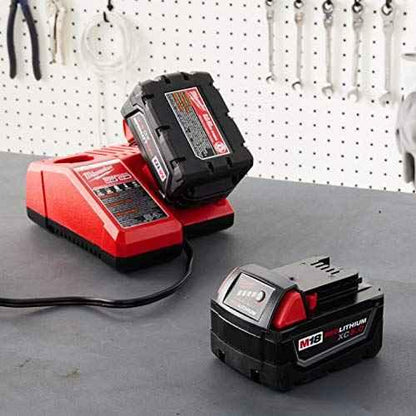 Milwaukee 48-59-1850 M18 RED LITHIUM XC 5.0 Ah Batteries (2) + 48-59-1812 M12 and M18 Multi Voltage Charger kit - Track Minded HPDE, LLC