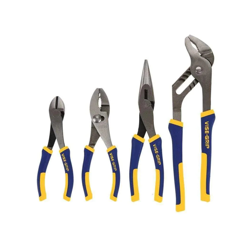 IRWIN VISE-GRIP Pliers Set, 4-Piece (2078707), Blue - Track Minded HPDE, LLC