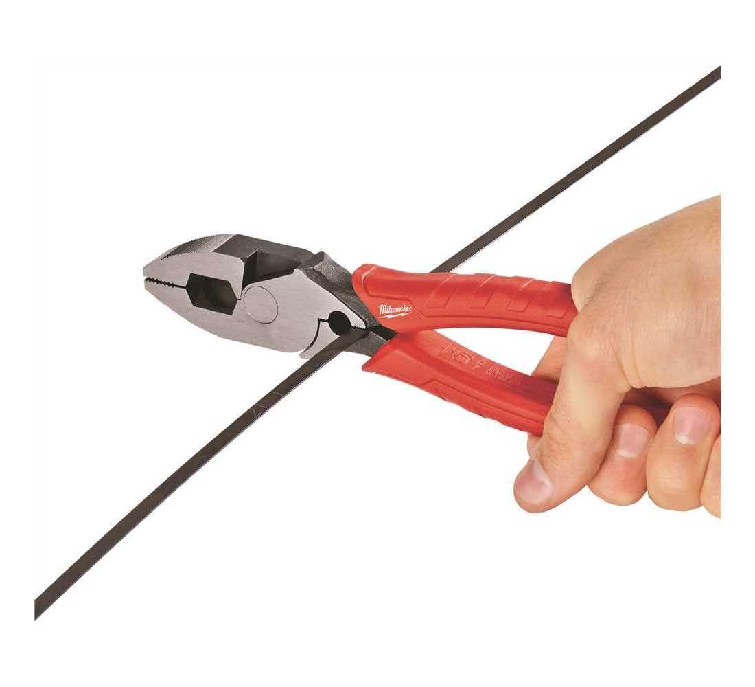 Milwaukee 48-22-6100 9 Inch Leverage Lineman Pliers w/ Crimper and Pipe Reaming Head Design - Track Minded HPDE, LLC
