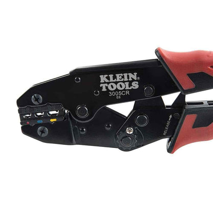 Klein Tools 80013 Wire Stripper / Ratcheting Crimper, Electrical Crimping Tool Kit with Automatic Wire Stripper and Ratcheting Insulated Terminal Crimper, 2-Piece - Track Minded HPDE, LLC