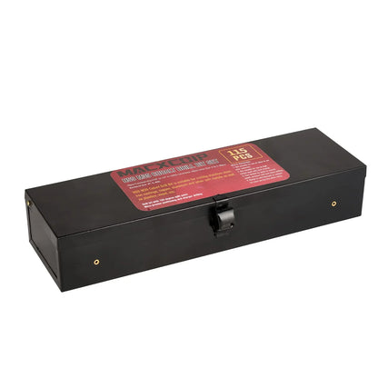 MACXCOIP 115PCS Drill Bit Index Box, Empty Metal Case (Excluding Drill Bits) - Track Minded HPDE, LLC