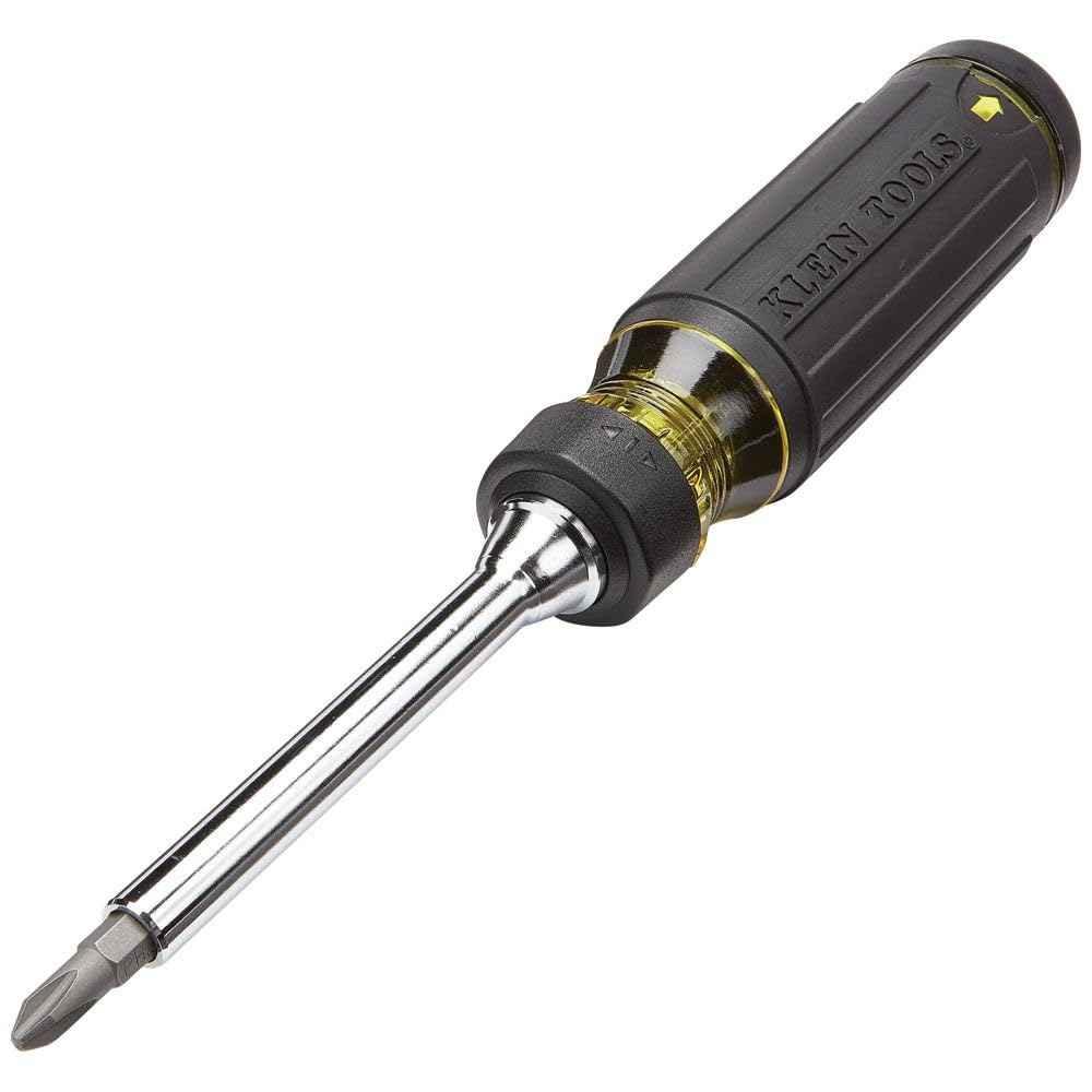 Klein Tools 32305 Multi-bit Ratcheting Screwdriver, 15-in-1 Tool with Phillips, Slotted, Square, Torx and Combo Bits and 1/4-Inch Nut Driver - Track Minded HPDE, LLC