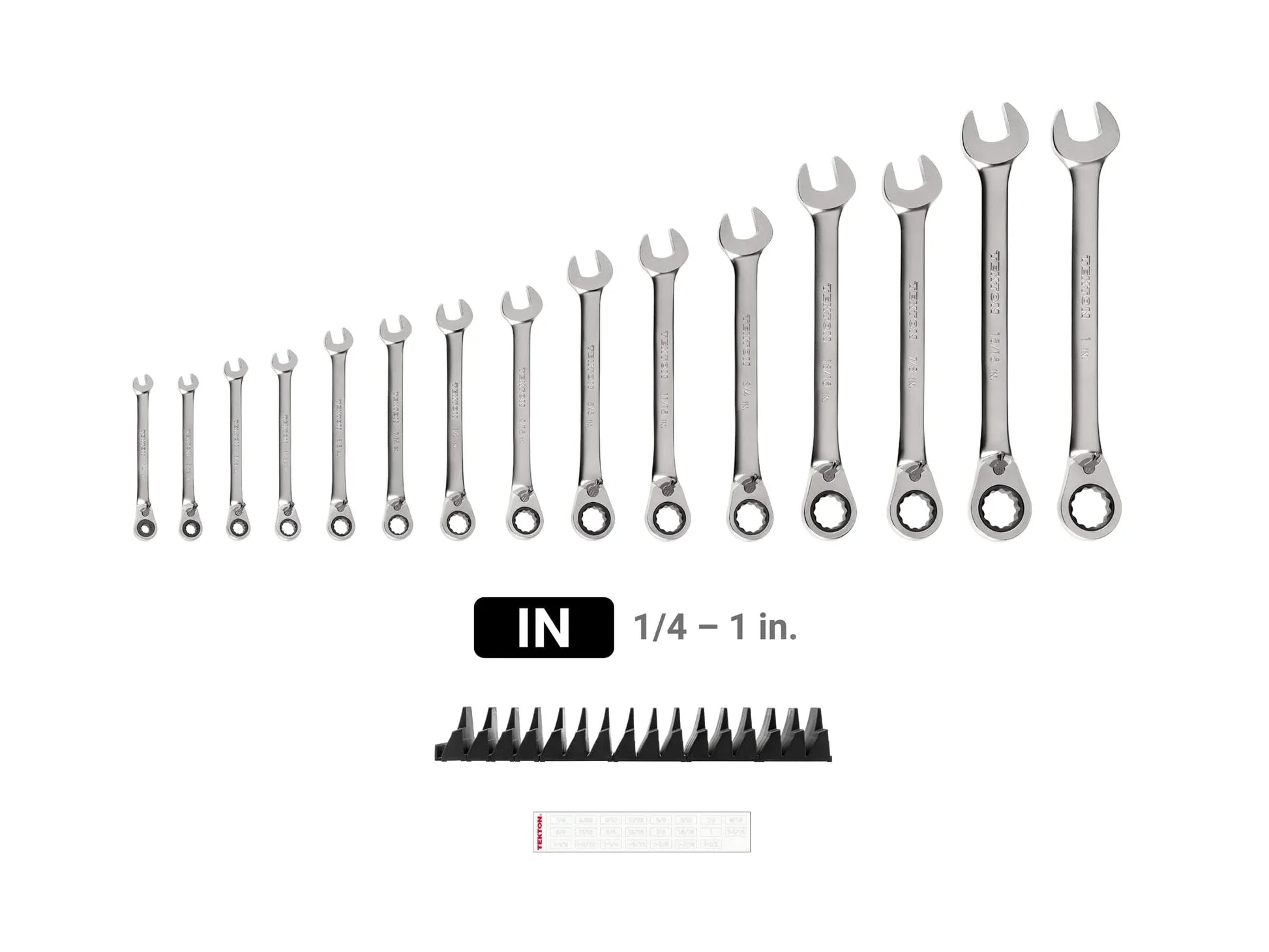 TEKTON Reversible 12-Point Ratcheting Combination Wrench Set with Modular Organizers, 15-Piece (1/4-1 in.) | WRC94301 - Track Minded HPDE, LLC