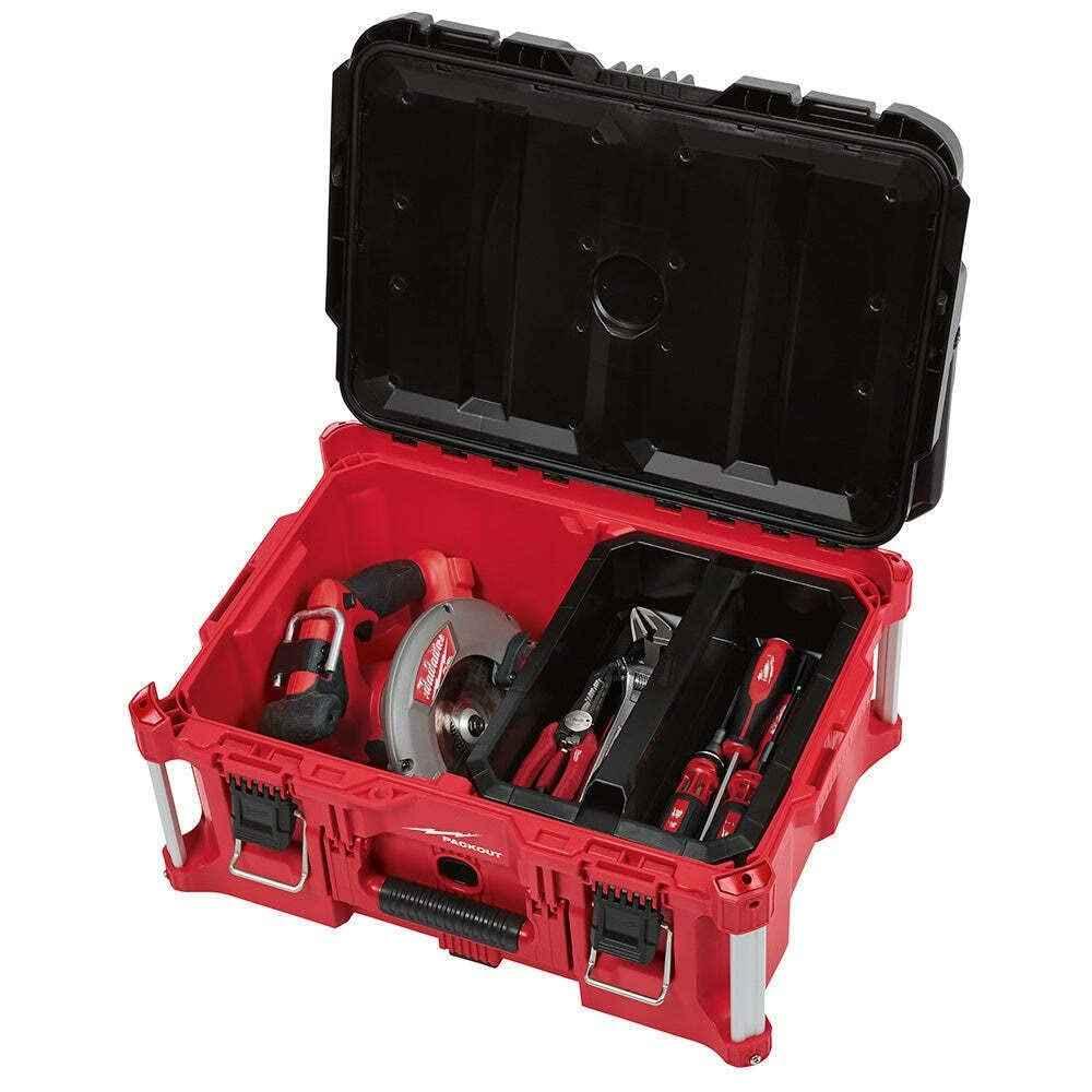 Milwaukee 48-22-8425 100-Pound Capacity Polymer Packout Large Tool Box Length 22.1 in. Width 16.1 in.Height 11.3 in. - Track Minded HPDE, LLC