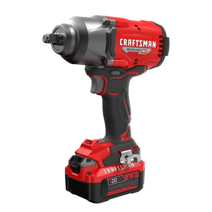 CRAFTSMAN V20 RP Impact Wrench, Cordless, Brushless, High Torque, 1/2 Inch, 4Ah Battery and Charger Included (CMCF940M1) - Track Minded HPDE, LLC