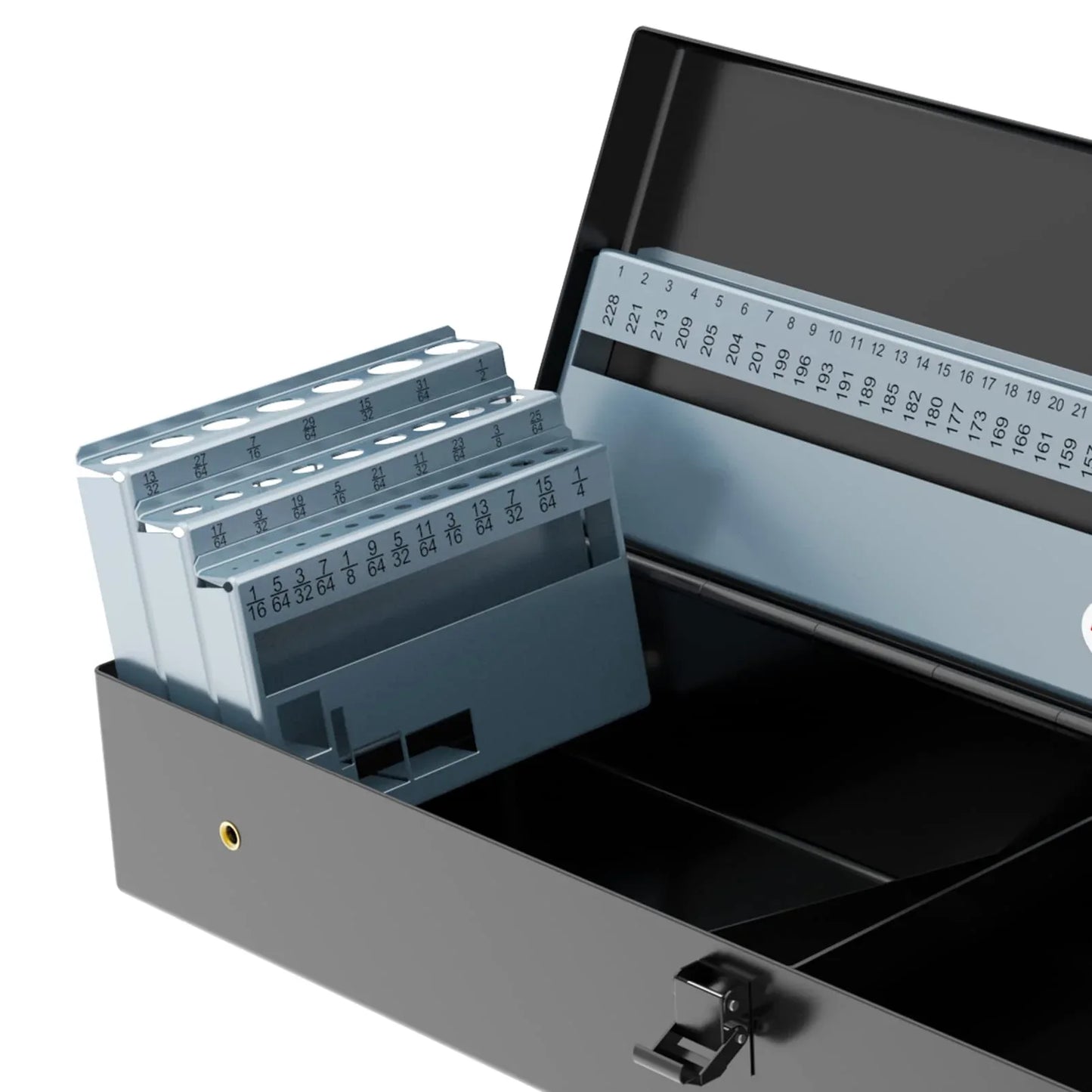 MACXCOIP 115PCS Drill Bit Index Box, Empty Metal Case (Excluding Drill Bits) - Track Minded HPDE, LLC