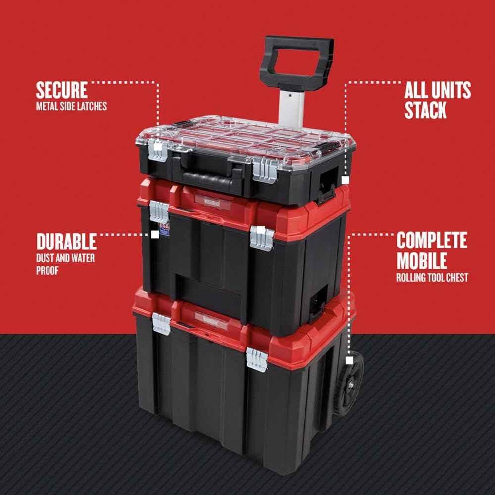 CRAFTSMAN VERSASTACK 17.126-in Metal Wheels Lockable Tool Box - Track Minded HPDE, LLC