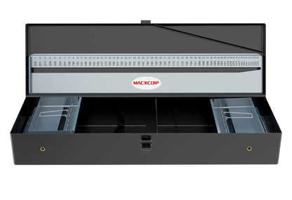 MACXCOIP 115PCS Drill Bit Index Box, Empty Metal Case (Excluding Drill Bits) - Track Minded HPDE, LLC