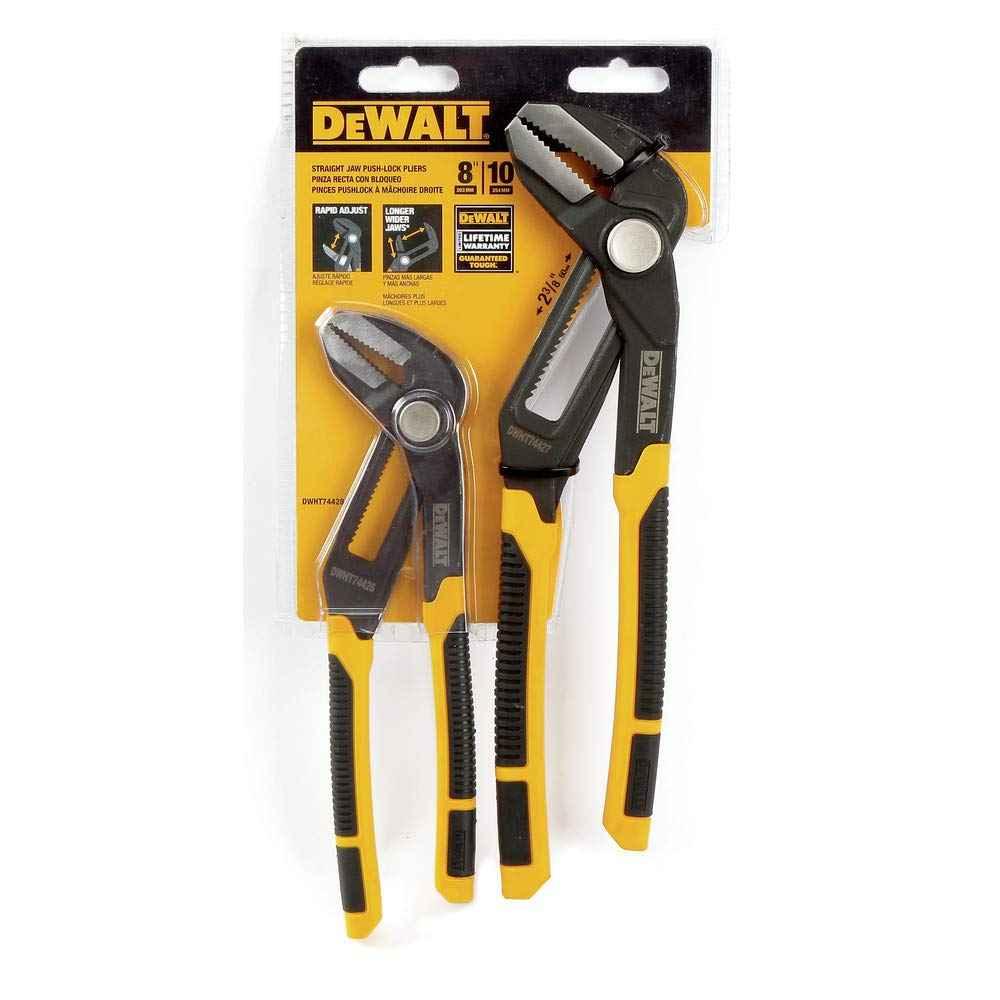 Dewalt DWHT74428 8-inch and 10-inch Pushlock Pliers Set - Track Minded HPDE, LLC