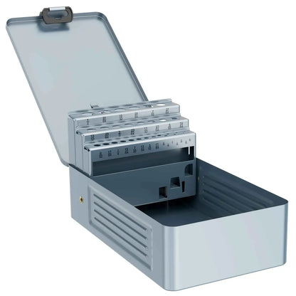 29PCS Drill Bit Index Box, Empty Metal Case (Excluding Drill Bits), 1/16"-1/2" - Track Minded HPDE, LLC