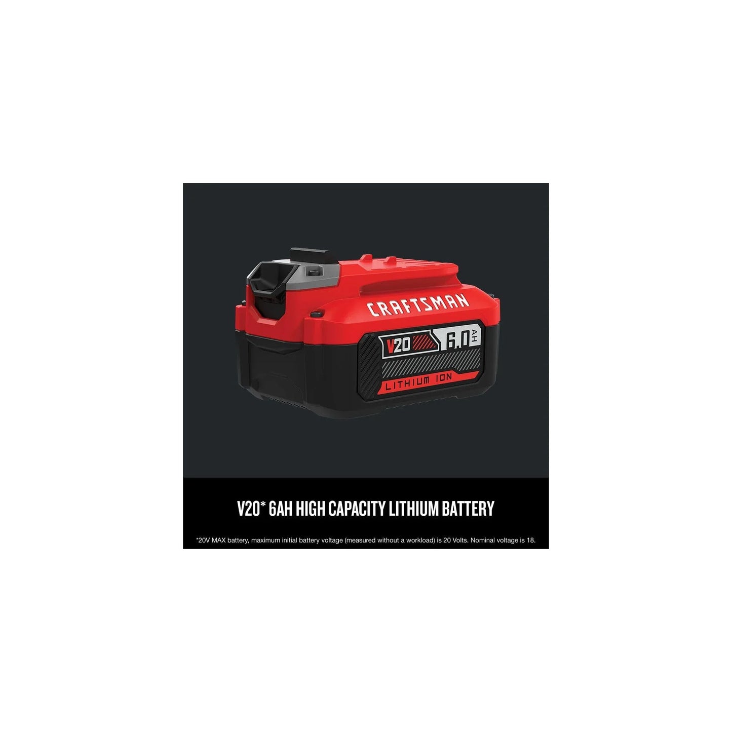 CRAFTSMAN V20 6Ah Lithium Ion Power Tool Battery (CMCB206) - Track Minded HPDE, LLC