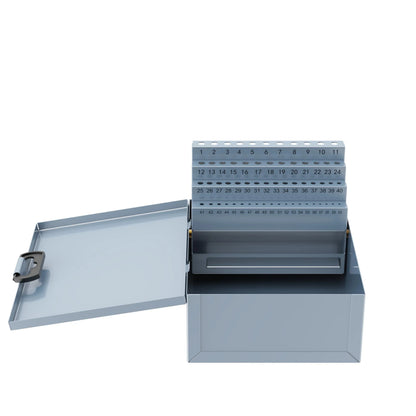 60PCS Number Size Drill Bit Index Box, Empty Metal Case (Excluding Drill Bits), #1-60 - Track Minded HPDE, LLC