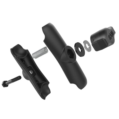 RAM Mounts RAM-B-201U Double Socket Arm (Medium) Compatible with RAM B Size 1" Ball Components - Track Minded HPDE, LLC