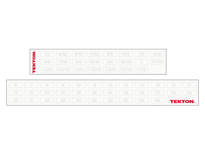 TEKTON Combination Wrench Set with Modular Organizers, 34-Piece (1/4-1 in., 6-24 mm) | WCB95302 - Track Minded HPDE, LLC