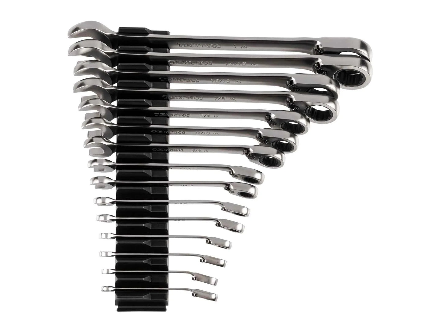 TEKTON Reversible 12-Point Ratcheting Combination Wrench Set with Modular Organizers, 15-Piece (1/4-1 in.) | WRC94301 - Track Minded HPDE, LLC