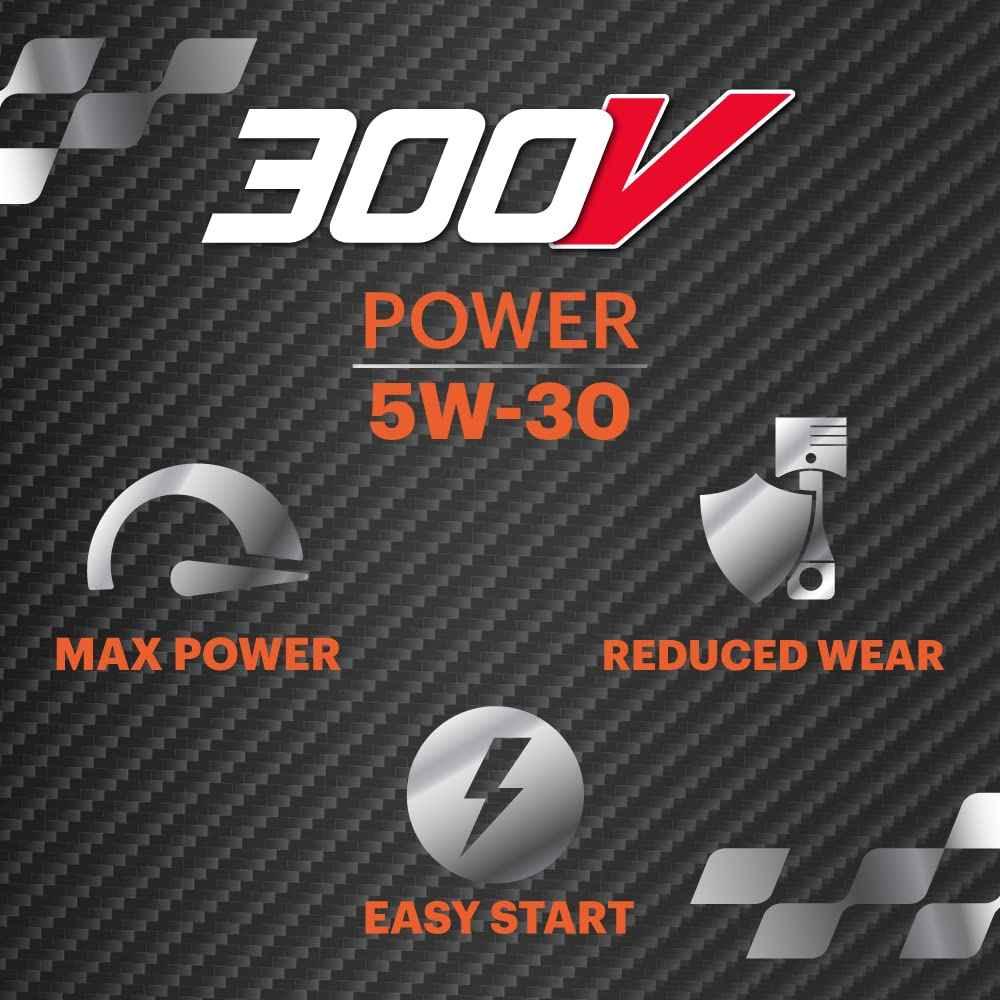 Motul 110814 300V 5W-30 POWER Car Racing Motor Oil Full Synthetic Engine Lubricant 2 Liter High Performance 4-Stroke Ester Core - Track Minded HPDE, LLC