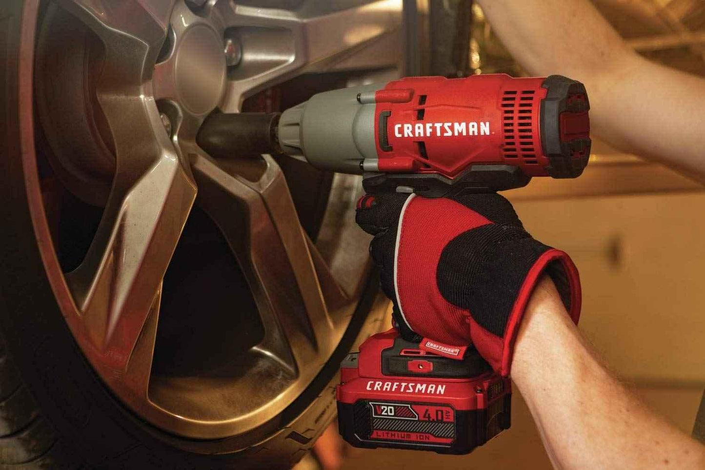 CRAFTSMAN V20 RP 1/2 inch Cordless Impact Wrench Kit, Brushless, 4Ah Battery and Charger Included (CMCF900M1) - Track Minded HPDE, LLC