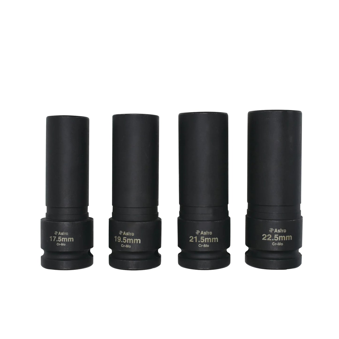 Astro Tools 78204 4-Piece 1/2" Drive 1/2 Size Thin Wall Lug Nut Socket Set - 17.5-22.5mm - Track Minded HPDE, LLC