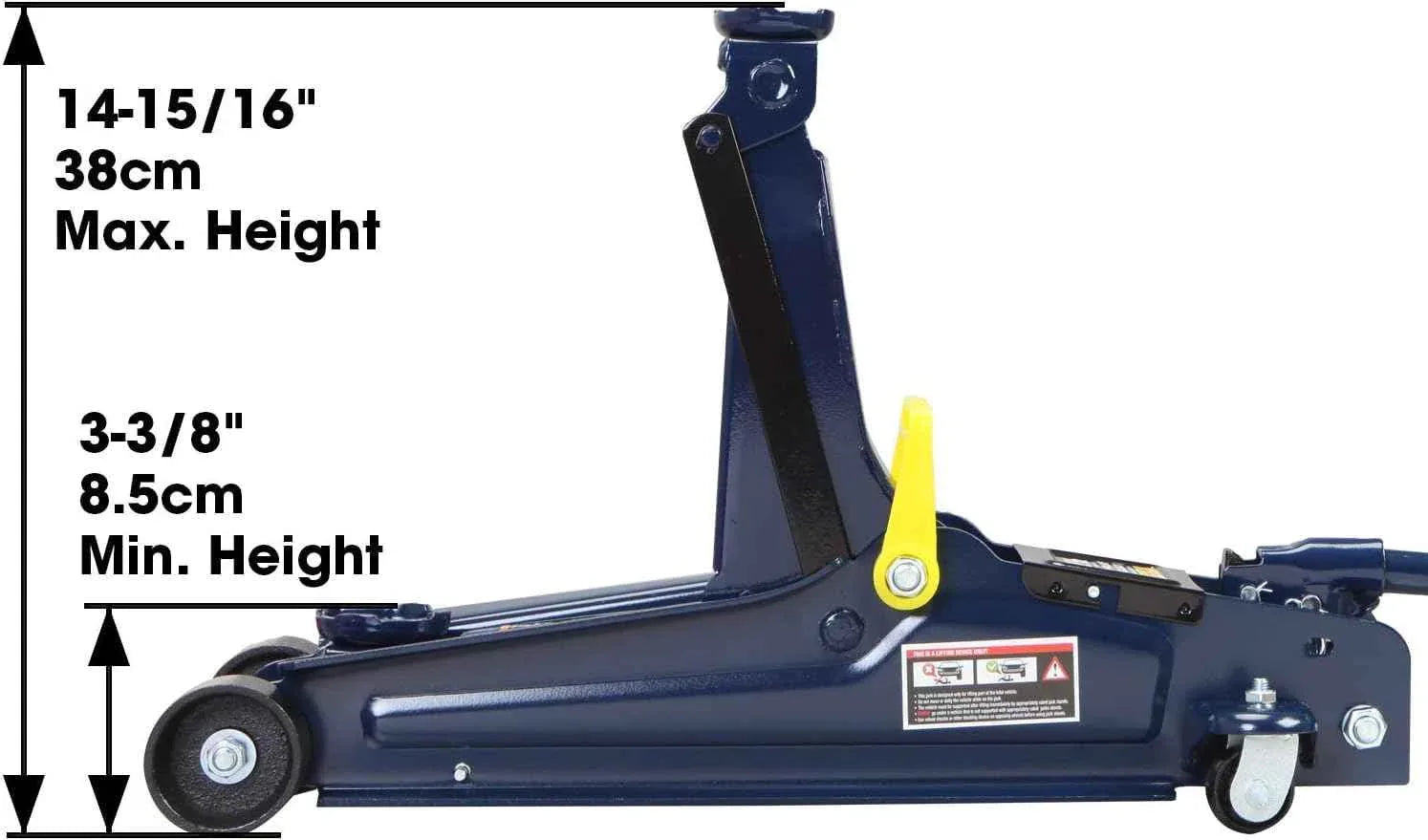 BIG RED 2.5 Ton (5,000 lb) Low Profile Hydraulic Trolly Jack, Blue, AT825051UR - Track Minded HPDE, LLC
