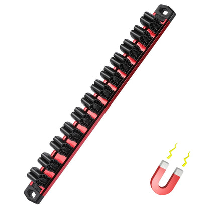WORKPRO Magnetic Screwdriver Organizer and Wrench Organizer, Aluminum Rail Magnetic Tool Organizer, Tool Holder, Toolbox Organization, 12-Slot Screwdriver and Wrench Holder (Tools not Included) - Track Minded HPDE, LLC